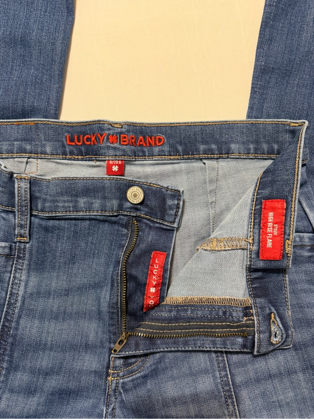 Lucky Brand Mid Blue Flared Jeans - Picture 2 of 4